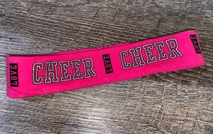 Justice Fushia Pink Black Cheer Sports Stay Put Headband Guc - Picture 1 of 4