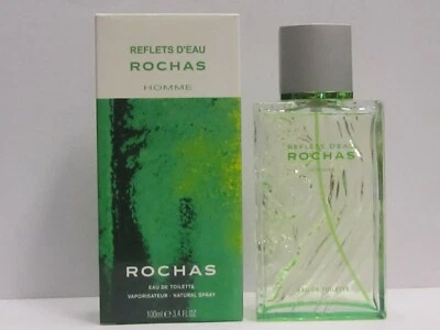 Reflets D'Eau Rochas Homme Para Hombres 3.4 OZ Eau de Toilette Spray Nuevo En Caja RARO Foto 1 de 2