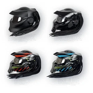 Unisex Motorcycle Helmet Safety Riding Helmet Four Seasons Full Face Head Cover - Picture 1 of 11