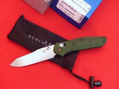Benchmade 945 Mini Osborne AXIS Lock Knife Green (2.9" Satin) new in box - Image 1 of 4