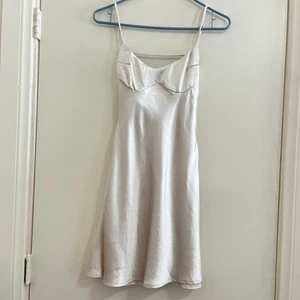 Y2K Milkmaid Babydoll Satin Womens Slip Dress Fairy Coquette Whimsigoth Size 0.  - Picture 1 of 12