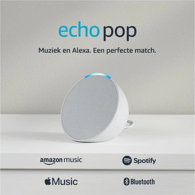 Amazon - Echo Pop Smart Speaker - White NUEVO - Imagen 1 de 4
