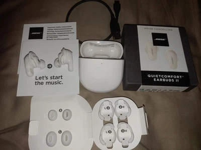OPEN BOX Genuine Bose QuietComfort Earbuds II, Soapstone, Complete - Image 1 of 4