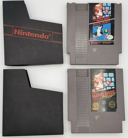 Lote de juegos Super Mario Bros & Duck Hunt NES Nintendo con fundas sin probar 