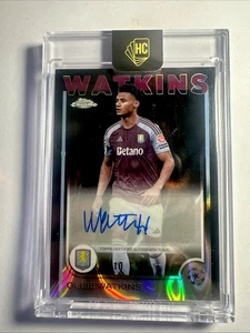 2024-25 Topps Chrome UEFA Club Competitions, Ollie Watkins, BLACK Refractor /10 - Bild 1 von 3