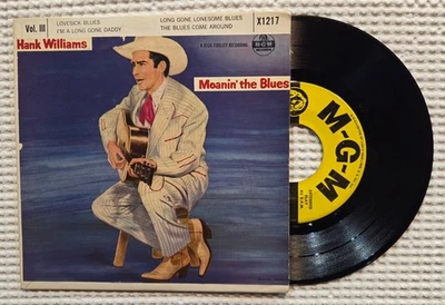 HANK WILLIAMS Moanin' The Blues Orig '56 Picture Sleeve EP Classic Country EX - Image 1 of 2