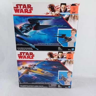 Star Wars Poe Dameron's X-Wing Fighter Kylo Ren's Tie Silencer Hasbro 2017 Foto 1 de 4