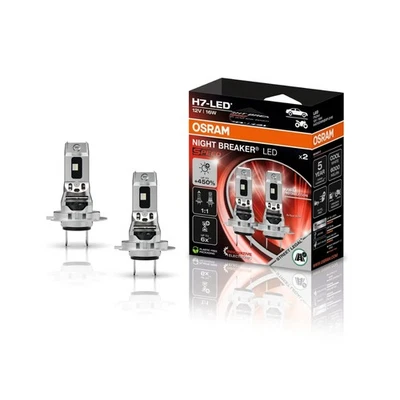 Kit coppia lampadine H7 LED Omologate Night breaker led speed +450% Osram  - Immagine 1 di 3