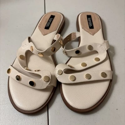 Sandalias planas para mujer talla 6,5 marfil cómodas Foto 1 de 4