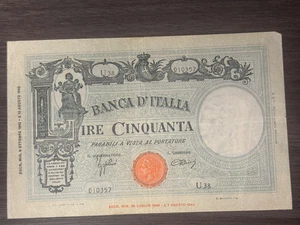 Banknote, Italy, 50 Lire 1943 - Picture 1 of 2