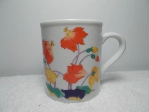 Vintage Toscany Collection Colorful Flowers Porcelain Coffee Tea Cup Mug Japan - Picture 1 of 6