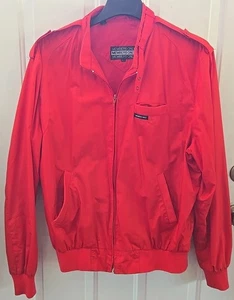 VINTAGE Members Only Jacket Mens XL Tall XLT Red Full Zip Iconic Full Zip Lined - Picture 1 of 6