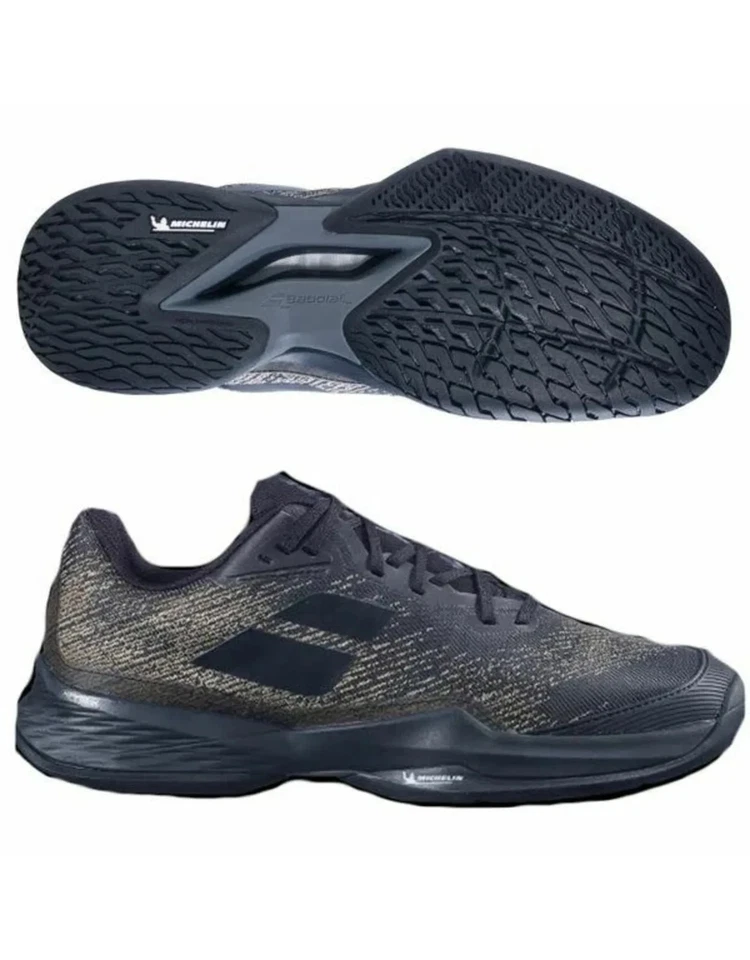 Zapatos Junior Babolat Jet Mach III Negro/Dorado - Talla 13.5 - Cuerda y Agarre GRATIS Foto 1 de 1