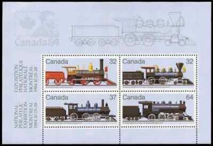 CANADA S- Souvenir Sheet - Scott 1039a - Canadian Locomotives - MNH - Picture 1 of 1