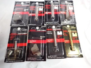 Set of 8 Craftsman Router Bits Pilot Set 926000 926329 All in their packages - Picture 1 of 2