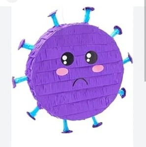 New Purple Virus mini Piñata (1), quarantine gift, germ birthday, pandemic Party - Picture 1 of 1