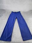 Banana Republic Pants Womens 8 Blue Textured Cotton Wide Leg Casual NEW