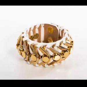 BALMAIN Armband Weißgold Gold Ohrstecker - Brandneu - Bild 1 von 12