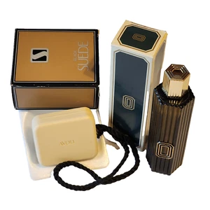Lot of 2 Vintage Avon "Black Suede" Items: Soap (on a rope) & Aftershave 1981 - Picture 1 of 8