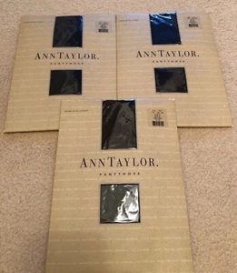 New ANN TAYLOR Sheer with Lycra Black Pantyhose Qty. 3 SizeB 5'-5'9"(115-164lbs) - Picture 1 of 5