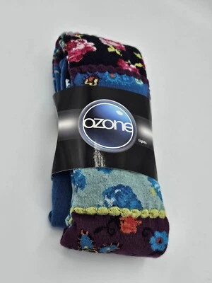 NOS Calcetines Medias Ozone Designs Multicolor AZUL PROVENZAL - Flores/Rayas  Foto 1 de 4