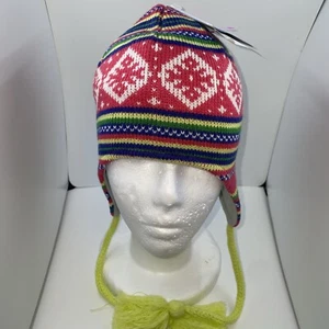 Columbia Multicolor Striped Alpine Youth Girls One Size Knit Winter Hat Cap NWT - Picture 1 of 7