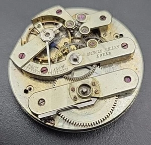 Antik 36,5 mm Arnold Billon hochwertiges Taschenuhrwerk wie besehen - Bild 1 von 7