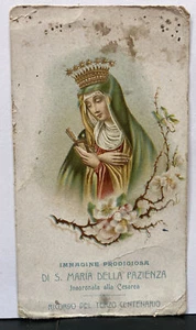 SANTINO HEILIGE KARTE SANTA MARIA DELLA PATIENZA SA01 - Bild 1 von 2