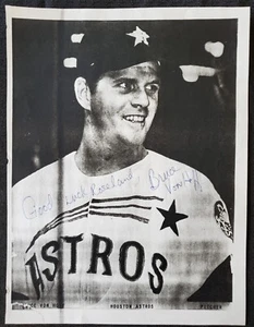 Bruce Von Hoff Autograph Houston Astros MLB 8x10 Photograph - Picture 1 of 2