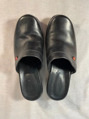 ECCO Clogs Shoes Women's Black Leather Mule Slip On Comfort - EU 36 (US 6-6.5) - Image 1 of 4