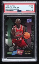 1996-97 Fleer Ultra Step-It-Up Gold Medallion Edition Michael Jordan PSA 7 HOF