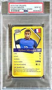 2018 Top Trumps Kylian Mbappe (ROOKIE CARD) PSA 10 GEM MINT (RARE Population 14) - Picture 1 of 2