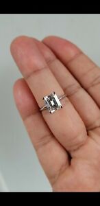 3.00 Carat Emerald Cut Solitaire Ring 14k Gold (Charles & Colvard) 