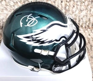 Signierter DARREN SPROLES Philadelphia Eagles Mini Helm Beckett - Bild 1 von 2
