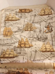 2 Rolls of Vinyl Wallcovering with Ship Design - Picture 1 of 4