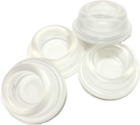 Clear Self-Adhesive Door Stopper Wall Protectors - Rubber Bumpers (4 Pack)