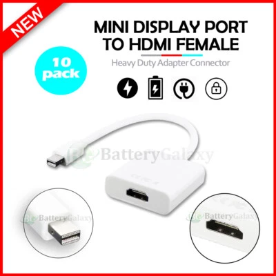 10X For Mac Pro MacBook DP Male to HDMI Female Cable Adapter Mini Display Port - Image 1 of 4
