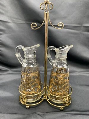 Caddy de aceite de vinagre Anchor Hocking firmado George’s Briard Foto 1 de 4