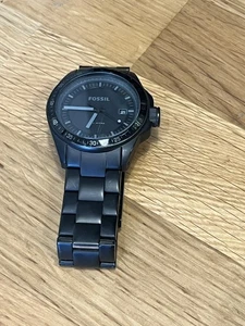 Fossil AM 4373 Black On Black Diver Style Men's Watch 153.7g - Picture 1 of 4