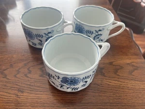Blue Danube 4.25" Blue Onion Soup Mugs Set 3 - Picture 1 of 3