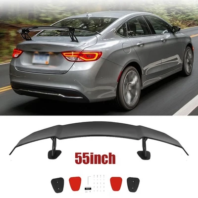 For Chrysler 200 Sedan 55" Rear Trunk Spoiler Style Racing Wing Gloss Black - Image 1 of 4