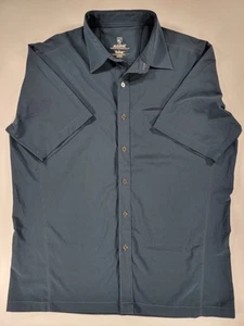 Camisa Kuhl Renegade Tufflex Para Hombres Grande Azul Manga Corta Botón Exterior Senderismo - Imagen 1 de 11