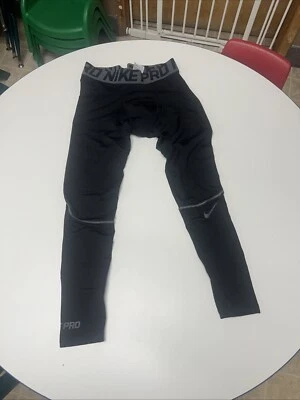 Men’s Nike Pro Hyperwarm Training Leggings/Pants Black/Gray Large Compression - Image 1 of 3