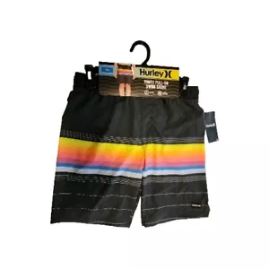 NEW BOYS KID YOUTH HURLEY PULL-ON SWIM SHORT MULTICOLOR SWIMWEAR SZ 10/12 NWT - Picture 1 of 3