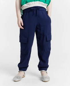 Epic Threads Cargo Jogger Pants Girls XS Medieval Blue Elastic Waist Pull On - Picture 1 of 17