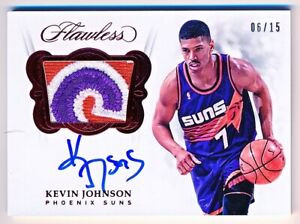 2017-18 Flawless Kevin Johnson Signature Materials Ruby Patch Auto #SMKJ (06/15)