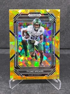 Tyjae Spears 2023 Panini Prizm Draft Picks Gold Ice #123 Titans Prizm Rookie - Picture 1 of 2