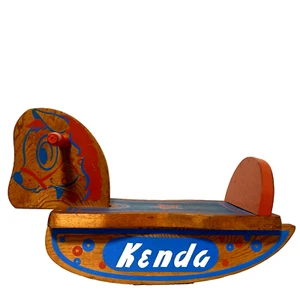 Geflecktes Schaukelpferd aus Holz: Vintage Detko 60er Jahre "KENDA" ~TOP ZUSTAND!~ - Bild 1 von 20