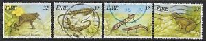 1995 Irlande Sg 965/968 Reptiles Et Amphibiens Bande De 4 Très Bien Utilisé