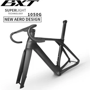 Fully Hidden Carbon Disc Road Bike FrameSet Aerodynamic Road Bicycle Frame BBT47 - Picture 1 of 9